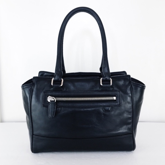 Coach Legacy Black Leather Medium Candace Satchel - Picture 5 of 11